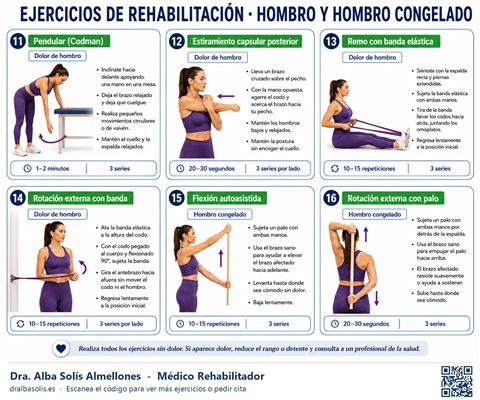 Ficha de ejercicios: Hombro y hombro congelado