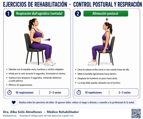 Ficha de ejercicios: Control postural y respiración