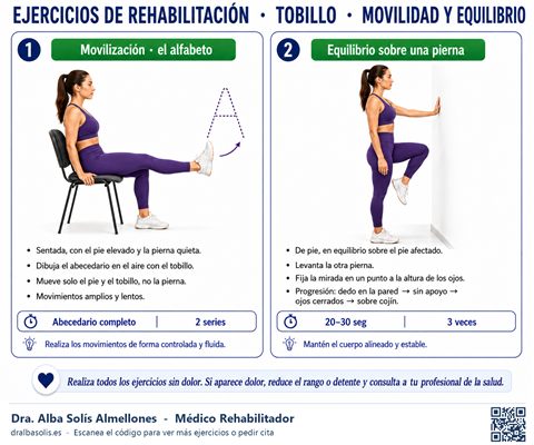 Ficha de ejercicios: Tobillo: movilidad y equilibrio