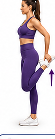Ilustración: Estiramiento de cuádriceps